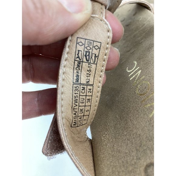 *Vionic Orthaheel Misa Rose Gold Shimmer 3 Strap Adjustable Sandals Womens US 7 - Picture 7 of 8